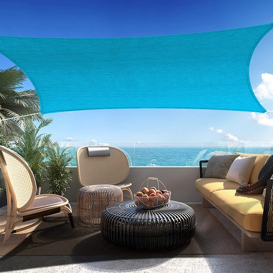7' x 24' Turquoise Rectangle Sun Shade Sail SSP1212 Canopy Durable Fabric UV Block Awning,We Make Custom Orders