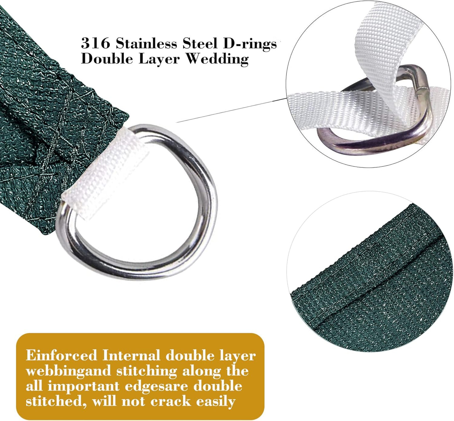 6' x 23' Green Rectangle Sun Shade Sail SSP1212 Canopy Durable Fabric UV Block Awning We Make Custom Orders