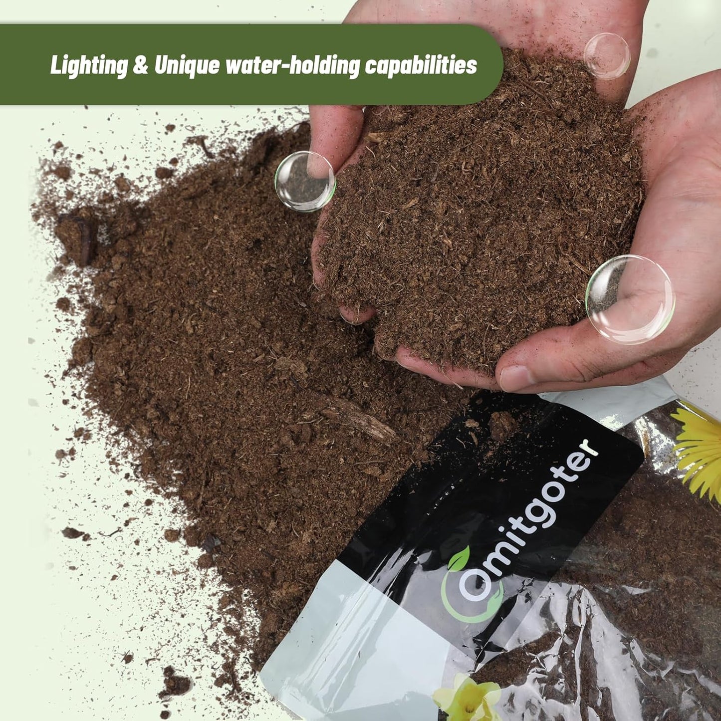 Sphagnum Peat Moss for Plants 1qt, Organic Garden Growing Soil Amendment and Media for Flowers, Vegetables, Herbs, Orchid, Indoor Houseplant