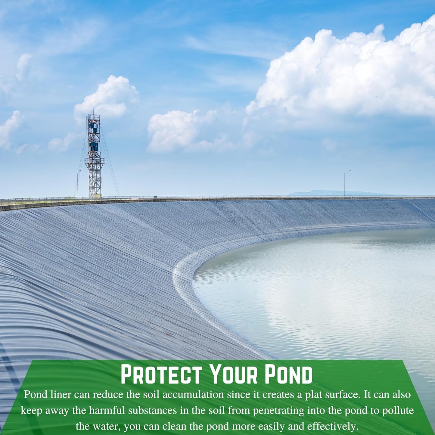 Farm Plastic Supply - 8 Mil Black/White Pond Liner - 8 Mil Fish Pond Liner, Pond Liners for Outdoor Ponds, Koi Ponds, Garden Fountain, Waterfall, Containment Liner (32' x 25')