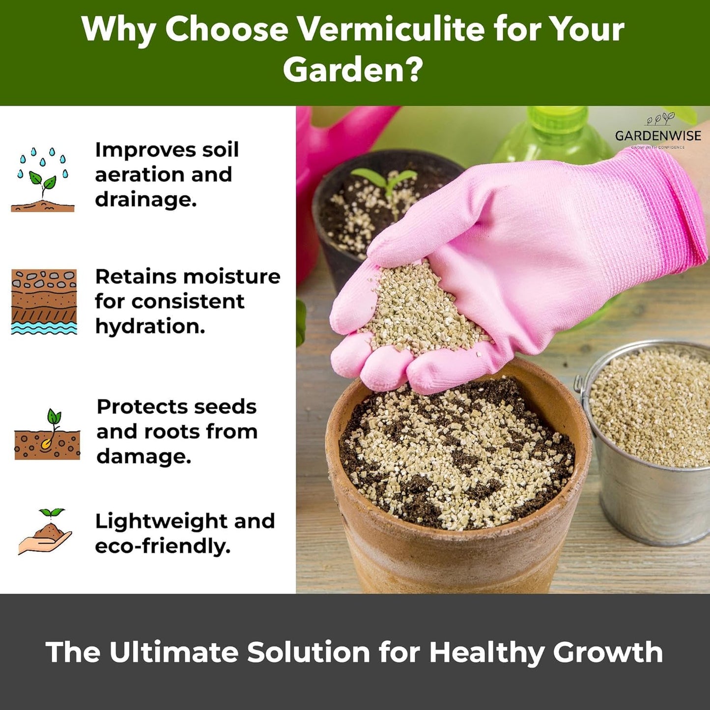 Organic Coarse Vermiculite for Indoor Gardening Plants and Mushrooms – Enhances Soil Aeration, Seed Germination, Rooting Cuttings – Small Packages and Bulk (Vermiculite Grade 4 – Coarse, 30 quarts)