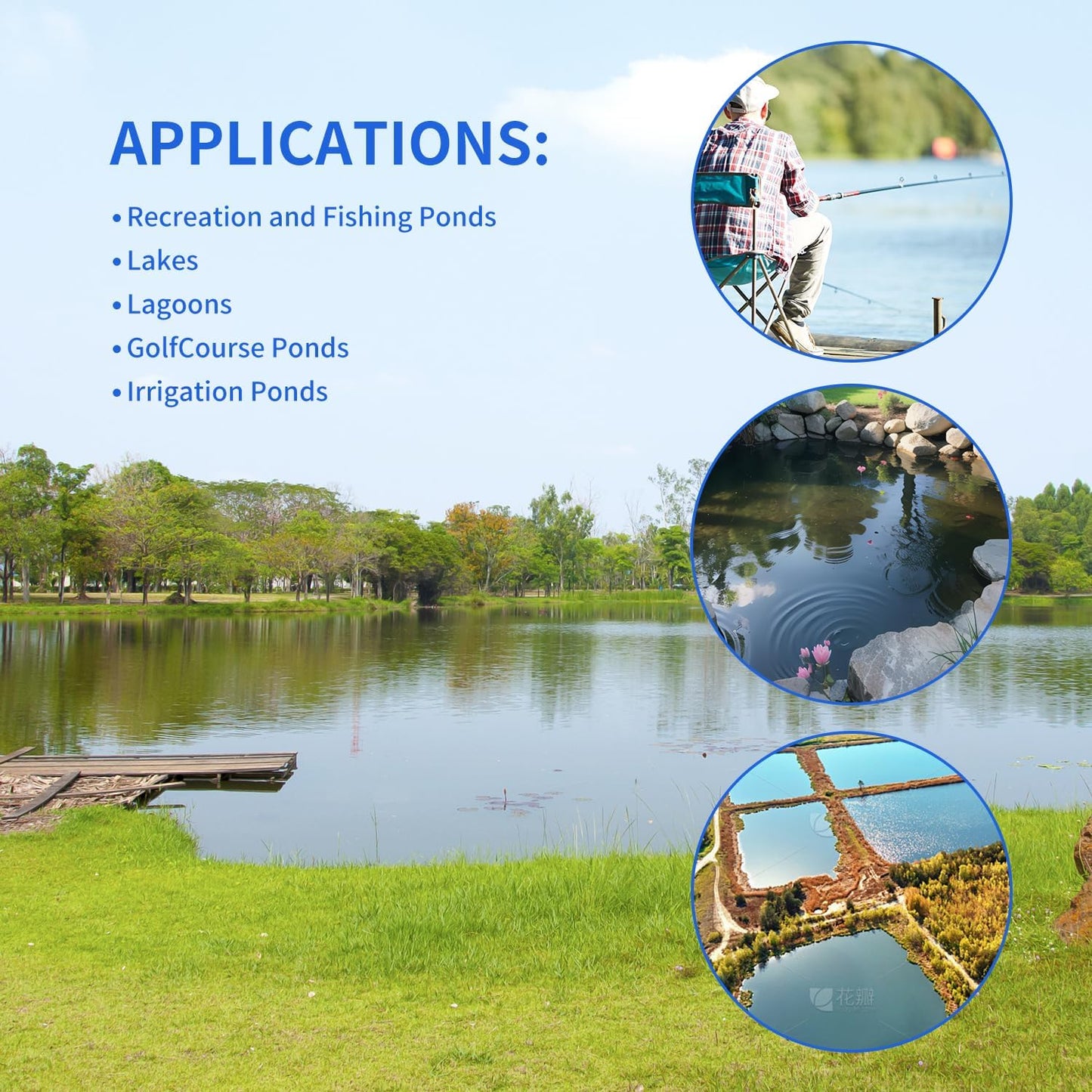 Pond & Lake Aeration Accessories, Stainless Steel Chassis, Silicone Membrane Diffuser 1Pcs