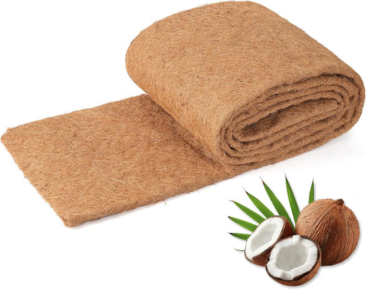 Coconut Liners for Planters 24x120 Inch, Natural Coco Liners for Planter Flower Basket, Thick Coco Fiber Mat for Garden Decoration, Hanging Basket, Animal pet pad