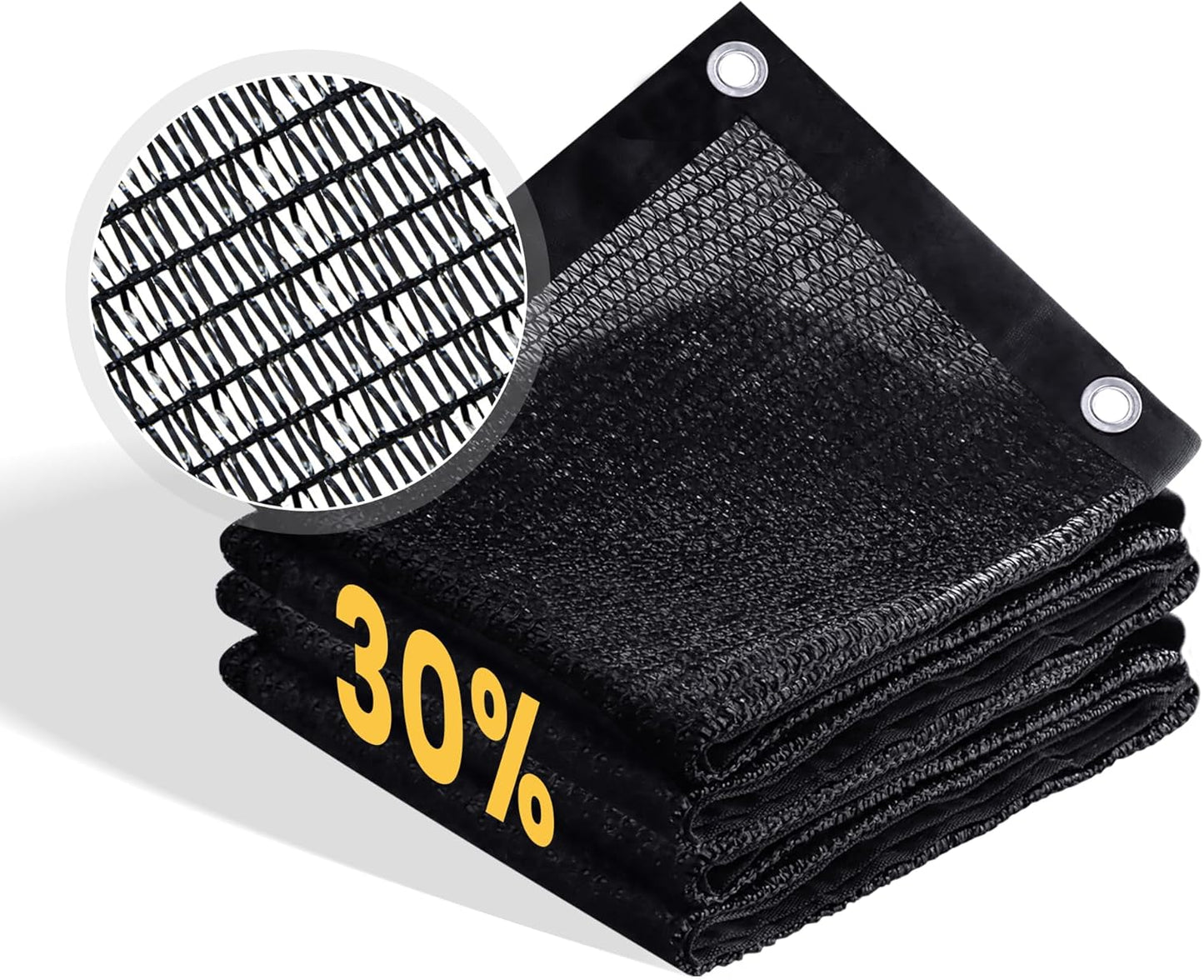 VICLLAX 30% Shade Cloth, 19x20FT Durable Black Mesh Trap with Every 3 FT Grommet, Sun Shade Fabric Netting for for Plants Cover, Greenhouse, Chicken Coop, Barn Kennel, Garden Patio
