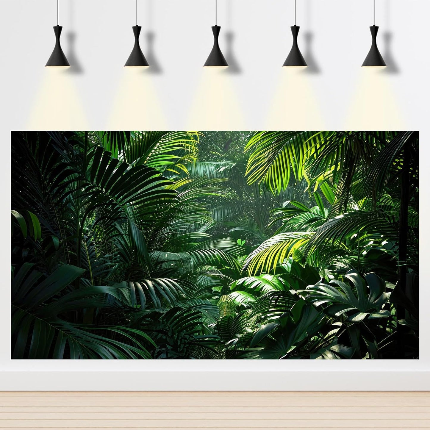 Aquarium Background Enchanting Beauty of Jungle Terrarium Backdrop Nature Jungle Green Leaf Palms Fish Tank Background Reptile Habitat Backdrop Wallpaper Poster Decor Vinyl 48x18in