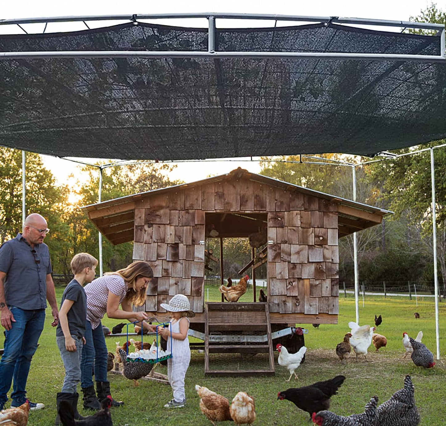 QLOFEI 20x30 FT Shade Cloth for Garden, 80-90% Sunblock Shade Neting Cover with Grommets, Sun Screens for Patio Plants Greenhouse Kennel Chicken Coop Pergola Outdoor