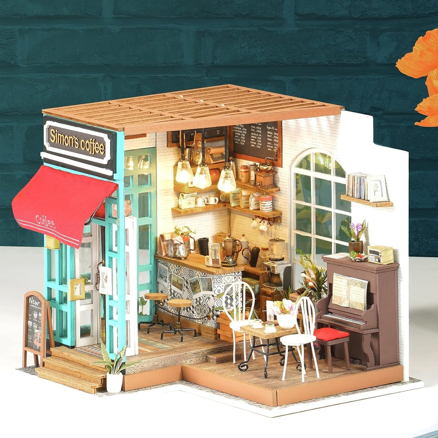 Rolife 1:20 Miniature House Kits-Tiny House Kit-DIY Miniature Dollhouse Kits for Adults-Model Building Craft Kits-Hobbies Gifts for Women and Men