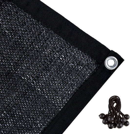 Agfabric 60% Greenhouse Shade Cloth Cover with Grommets 8’ X 12’, Black