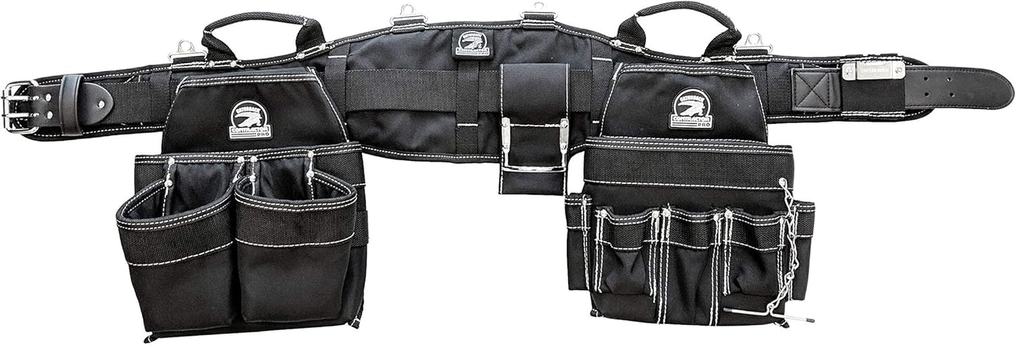 B240 Electrician's Combo with Pro-Comfort Back Support Belt. Heavy Duty Ventilated Work Belt (Small 26-30 inches)