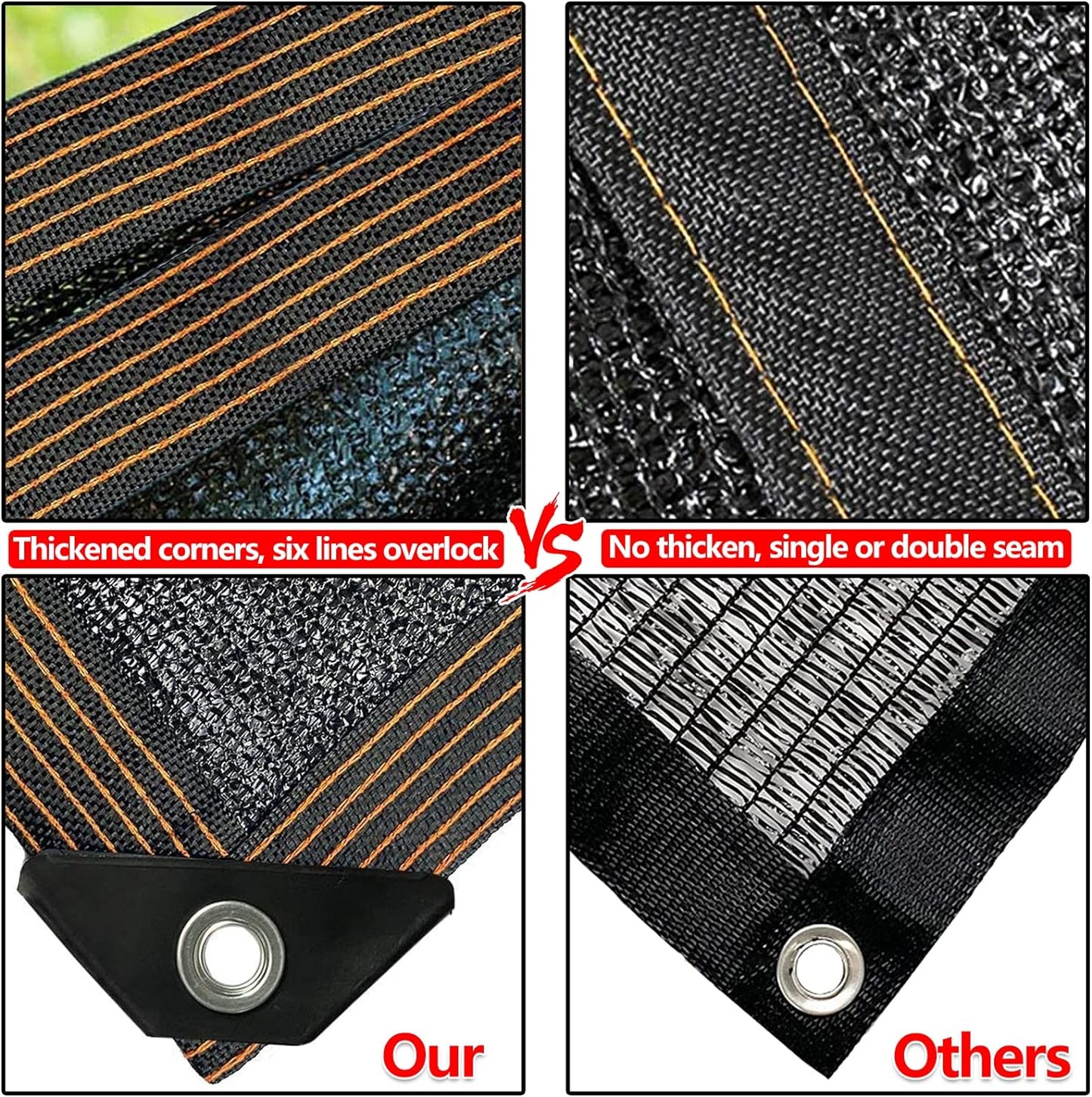 QLOFEI Shade Cloth - 70-90% Sunblock Net for Garden Patio,Shade Sails for Plants Greenhouse Outdoor Pergola Lawn Swimming Sun Shade Cloths for Kennel Chicken Coop Easier to Hang Shade Net Cover…