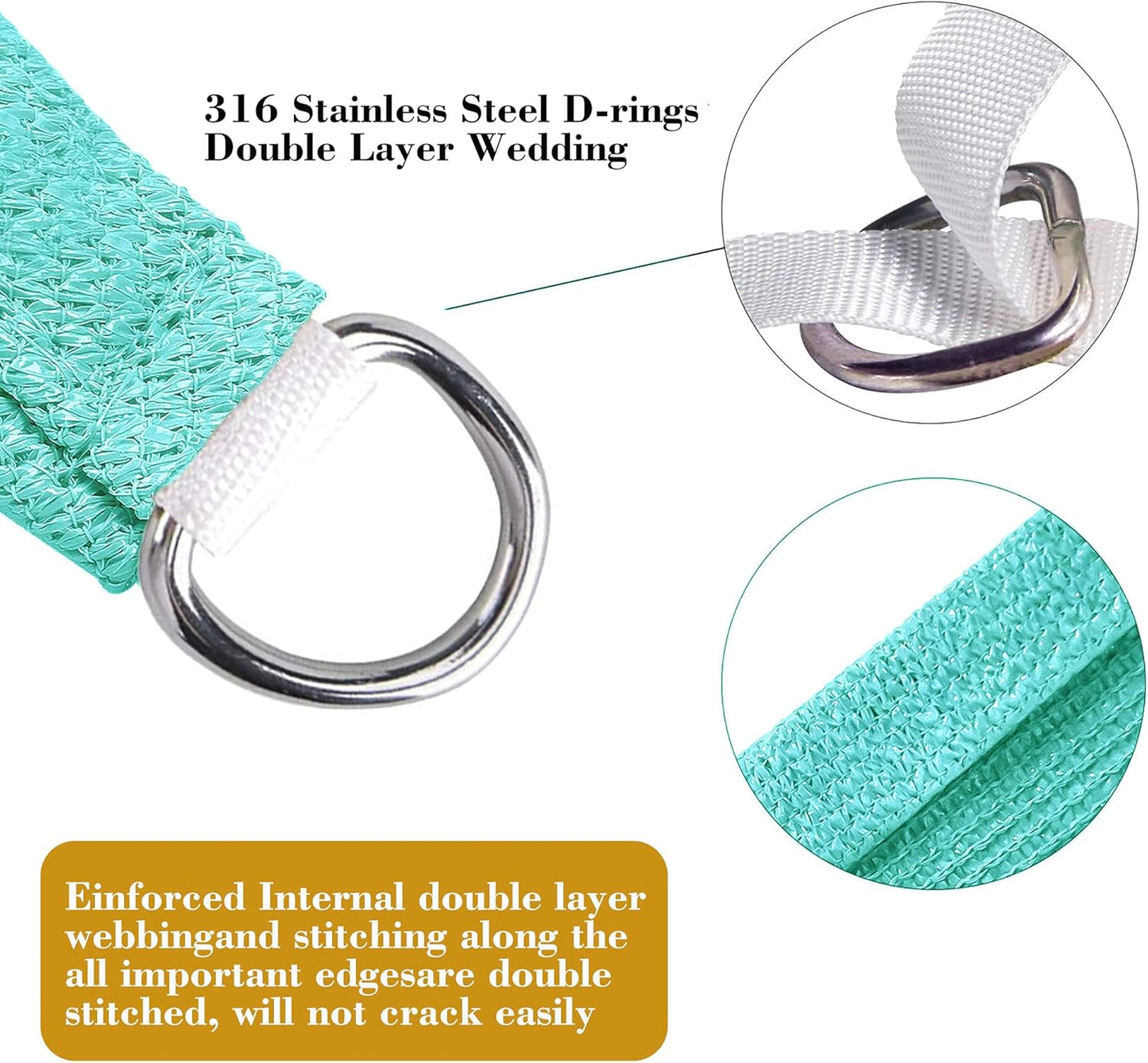 11' x 14' Turquoise Rectangle Sun Shade Sail SSP1212 Canopy Durable Fabric UV Block Awning,We Make Custom Orders