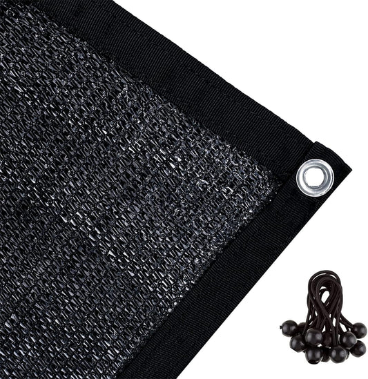 Agfabric 60% Shade Cloth 12X 16ft Sun Shade Fabric Greenhouse Shade Cloth Cover with Grommets Black