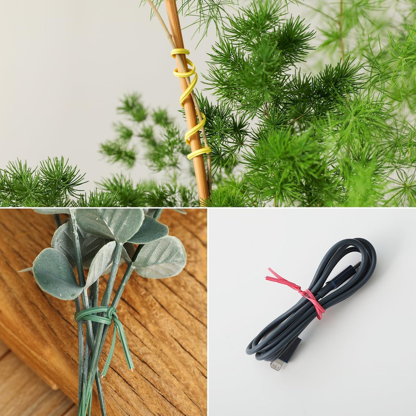 300 Pcs 6 inch Black Plastic Twist Ties, Cable Ties, for Bags, Gardening Tools