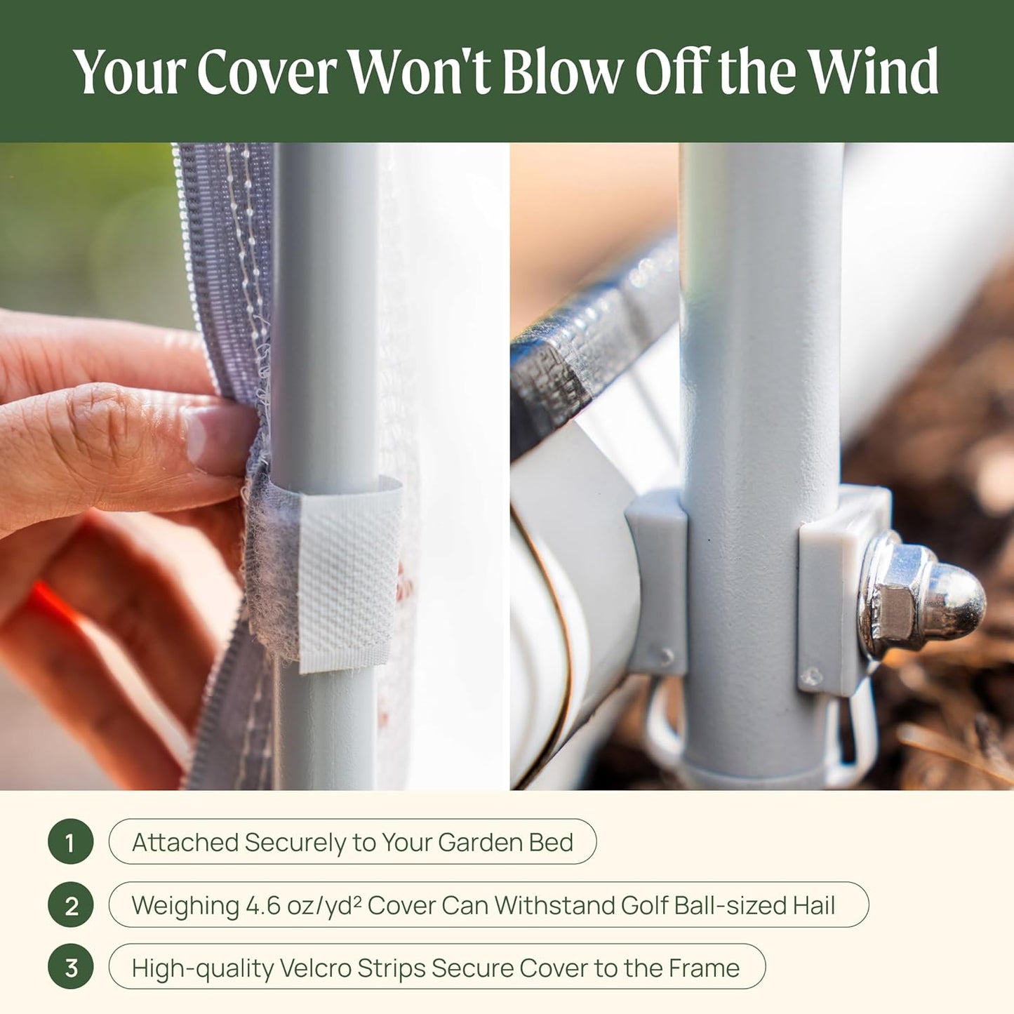 Vego garden Cover System for 2.0' x 8.0' (9 in 1) Garden Bed