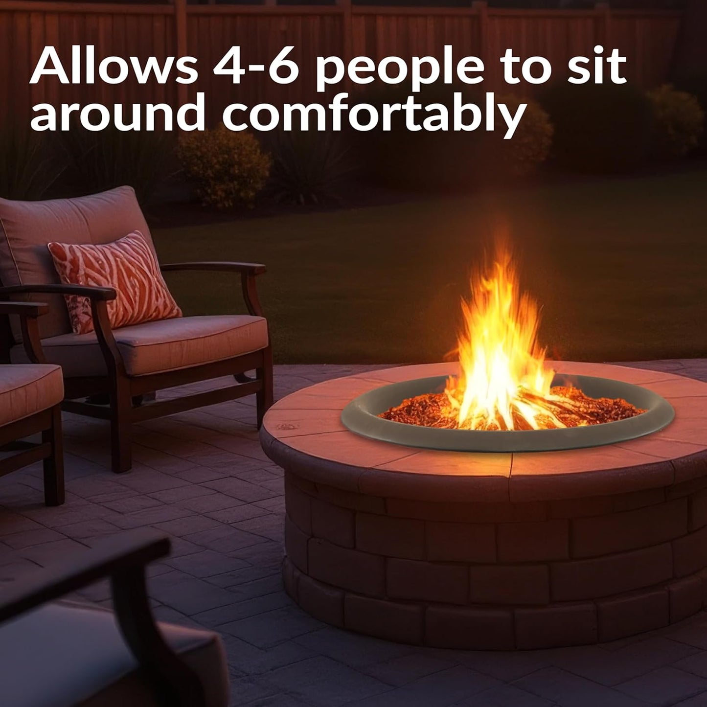 Sunnydaze Outdoor Fire Pit Bowl Replacement Insert for DIY Ring or Existing Stand - Wood-Burning Fire Bowl for Outside - 23-Inch