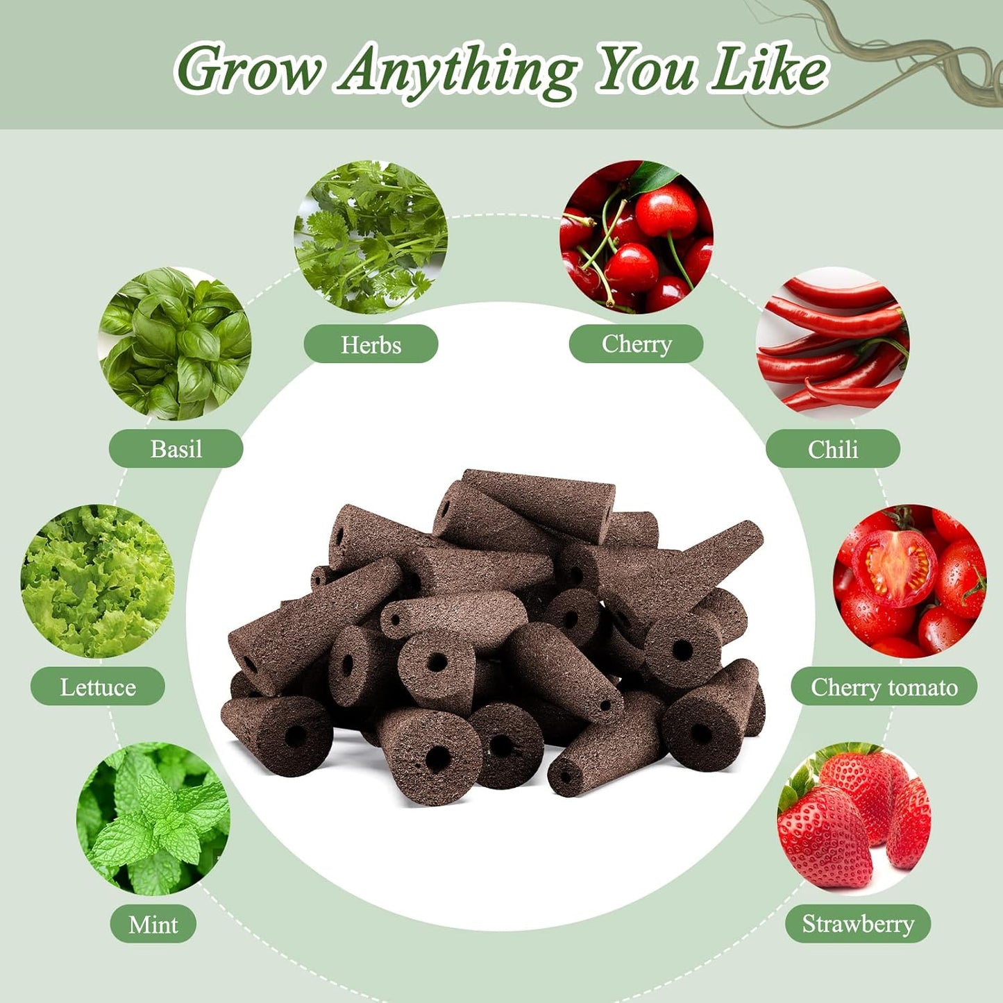 50 Piece Hydroponic Pods Kit: Grow Anything with 50 Grow Sponges - Compatible with All Hydroponics Brands