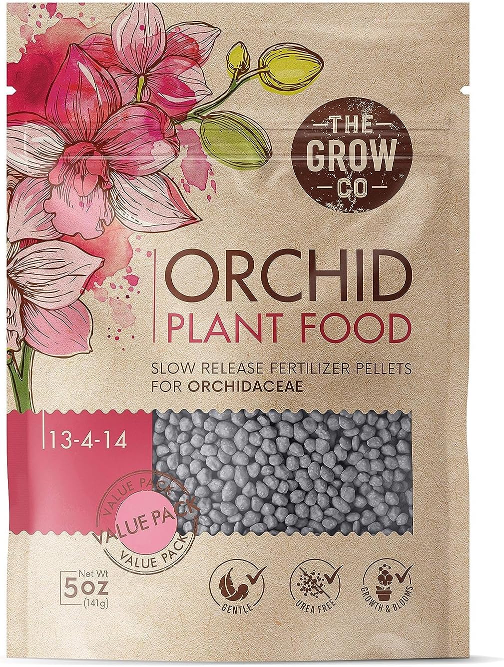 Orchid Plant Food (5 oz, 50+ Applications) - Bloom Booster Fertilizer Pellets for Orchids in Pots - Slow Release Nutrients for Healthy Flower & Reblooms