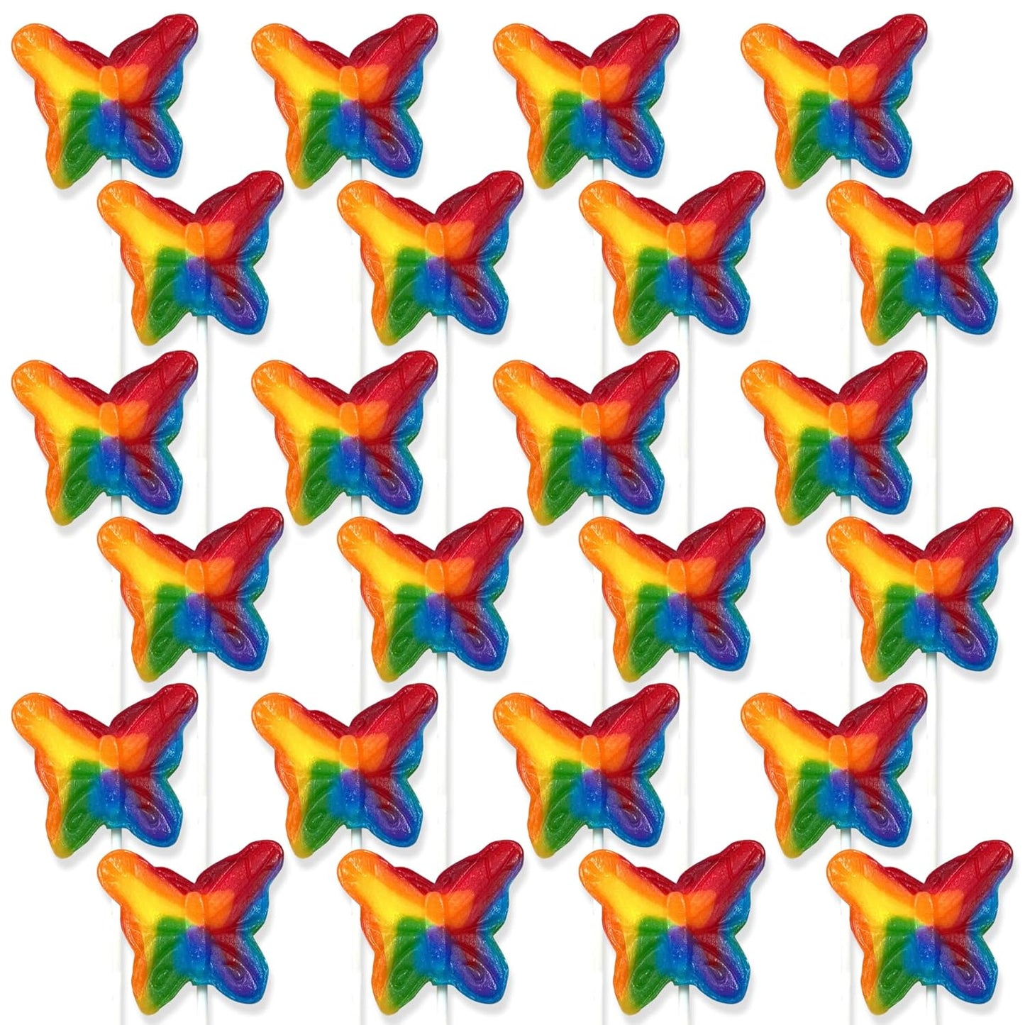Butterfly Candy Lollipops - 24 Suckers Individually Wrapped Bulk