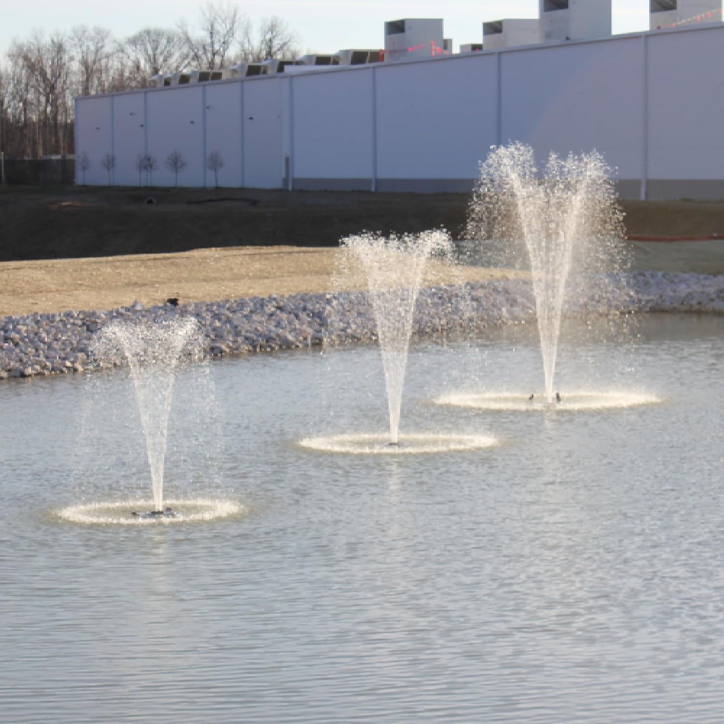 HALF OFF PONDS Floating Fountain – 3/4 HP Pond Aerator, 100' Cord – 8,000 GPH Water Pump – 11 Spray Patterns - Color-Changing LED Lights & Control Box – for Ponds, Lakes & Water Gardens