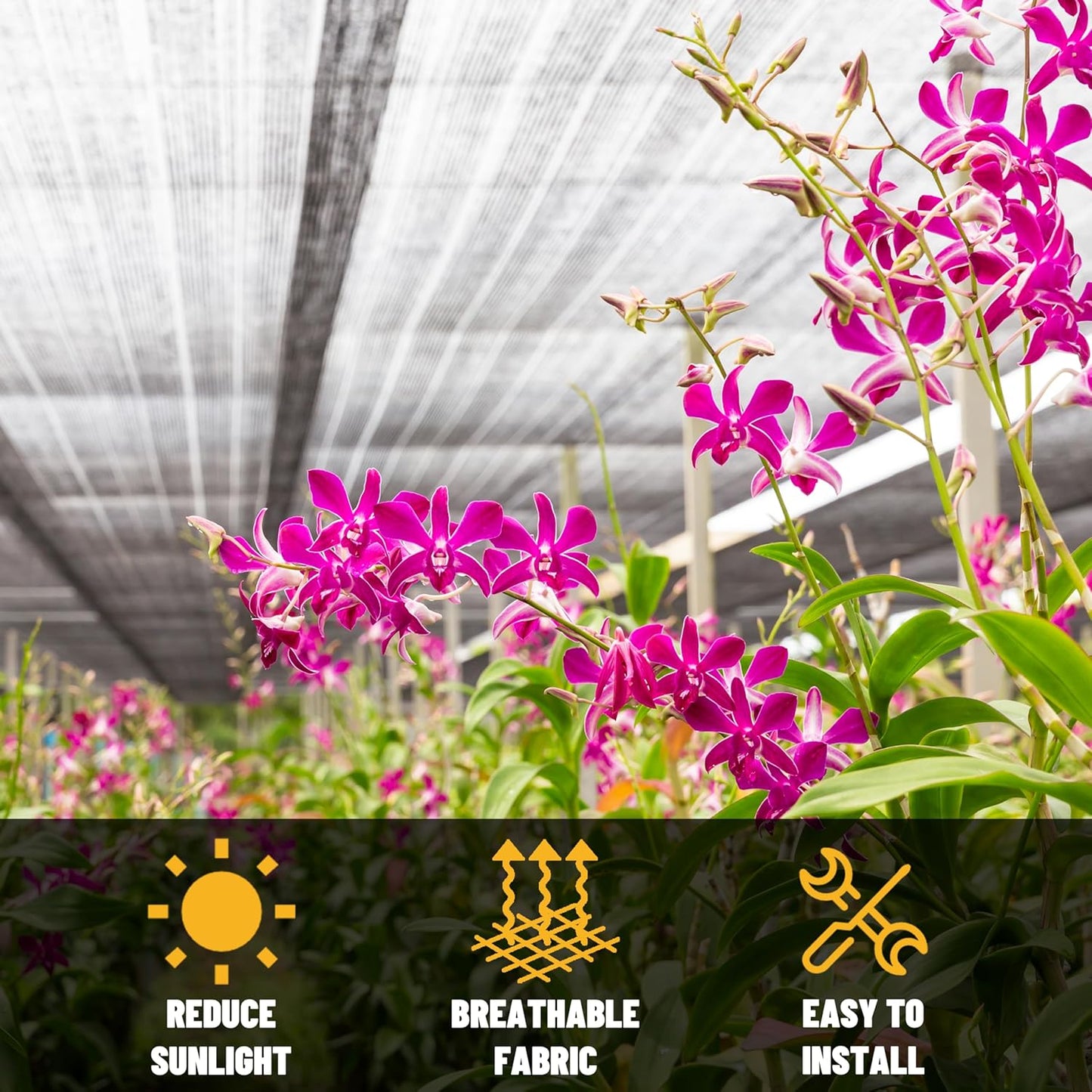 ShadeMart 50% Shade Cloth for Plant, Black 6FT x 6FT Custom Size Outdoor Shade Tarp, Shade Cover with Upgrade Grommets and Zip Ties, Netting Sunblock Net for Vegetables Flower Garden Greenhouse