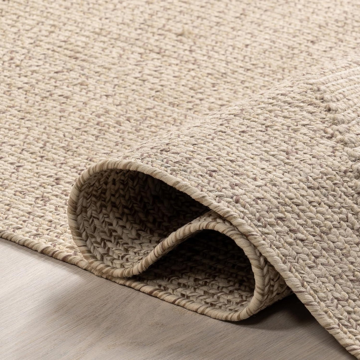 nuLOOM 2' x 18' Solid Hand Braided Indoor/Outdoor Area Rug, Pet-Friendly, High Traffic, Weather Resistant, for Patio, Balcony, Bedroom, Living, Dining Room, Wynn Tan