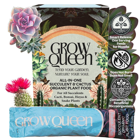 Complete Organic Cactus & Succulent Fertilizer, Succulent Plant Food & Cactus Food, Bonsai, Snake Plant Fertilizer, 11 Servings Fast & Slow Release Feeds up to 44 Plants 8 Months