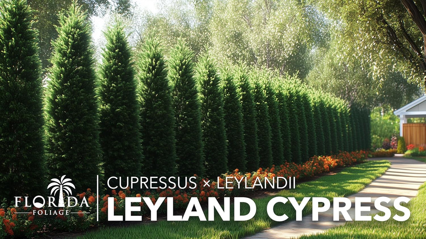 Leyland Cypress | 1 Extra Large 3 Gallon Plant | Cupressocyparis leylandii | Fast Growing Privacy Trees, Evergreen Landscape Plants, Drought Tolerant, Low Maintenance, Windbreak, Hardy