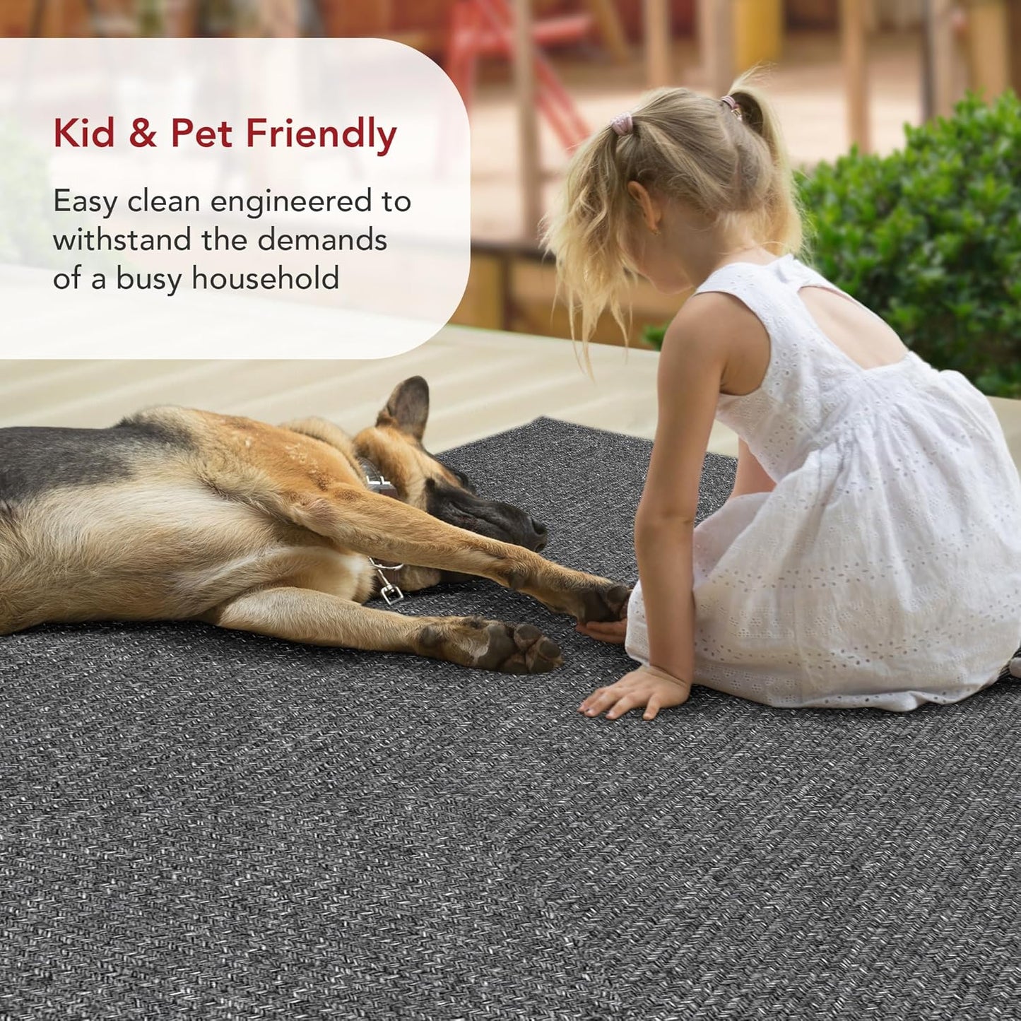 nuLOOM 2' x 3' Solid Hand Braided Indoor/Outdoor Area Rug, Pet-Friendly, High Traffic, Weather Resistant, for Patio, Balcony, Bedroom, Living Room, Dining Room, Wynn Charcoal