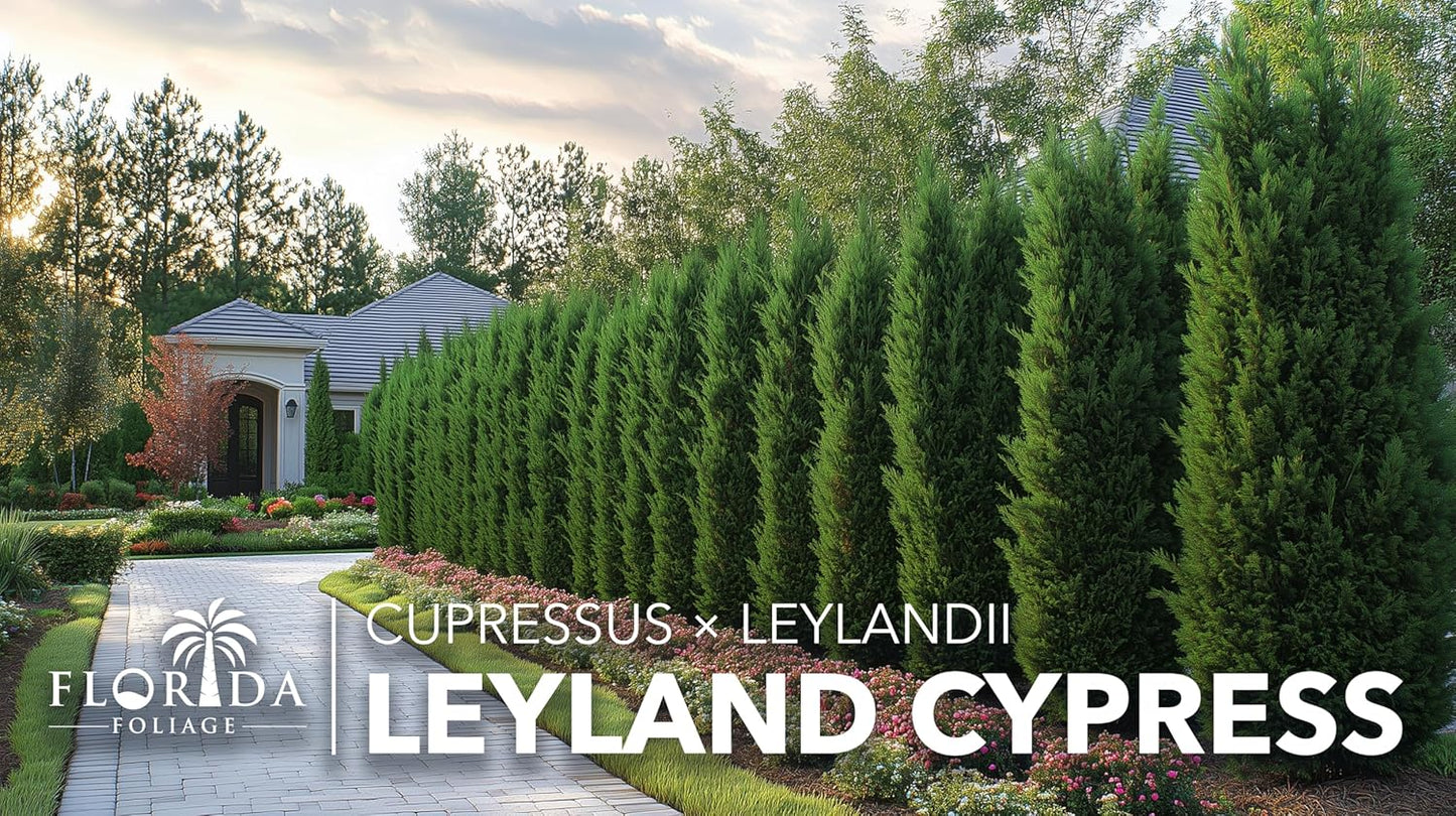 Leyland Cypress | 1 Extra Large 3 Gallon Plant | Cupressocyparis leylandii | Fast Growing Privacy Trees, Evergreen Landscape Plants, Drought Tolerant, Low Maintenance, Windbreak, Hardy