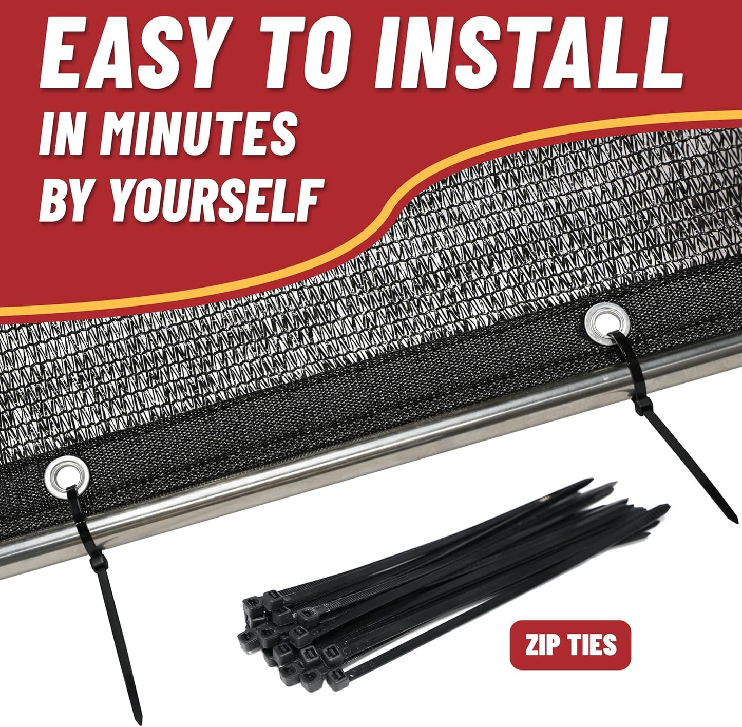 ShadeMart 50% Shade Cloth for Plant, Black 13FT x 51FT Custom Size Outdoor Shade Tarp, Shade Cover with Upgrade Grommets and Zip Ties, Netting Sunblock Net for Vegetables Flower Garden Greenhouse