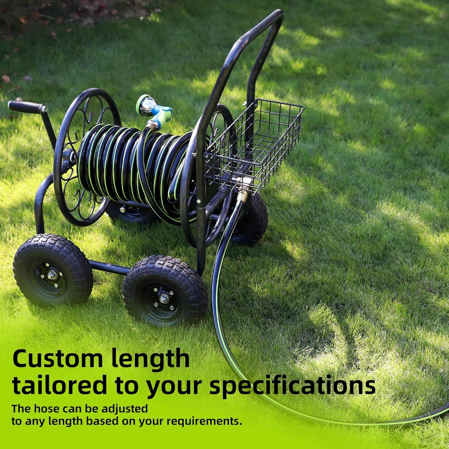 Worth Leader Garden Hose 3/4 in. x 100 ft. -No Kink, Flexible, Leakproof, Male/Female, 500PSI Burst -Heavy Duty Durable 5 Layers PVC Rubber Lightweight Water Pipe for Gardening, Agriculture&Lawn Care