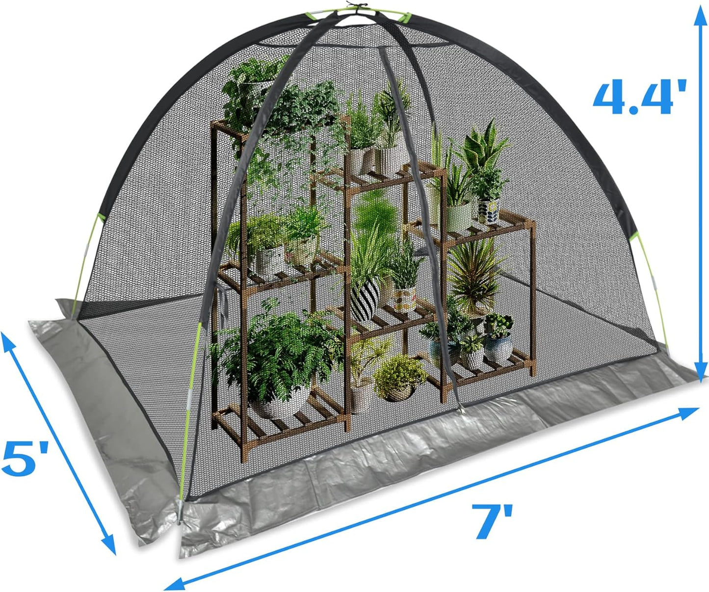 Crop Cages for Garden 7X5X4.4FT - Reusable Mesh Plant Cover for Outdoor Raised Garden Bed Protection Sun Shade & Bird Netting for Fruits/Vegetables and Bushes