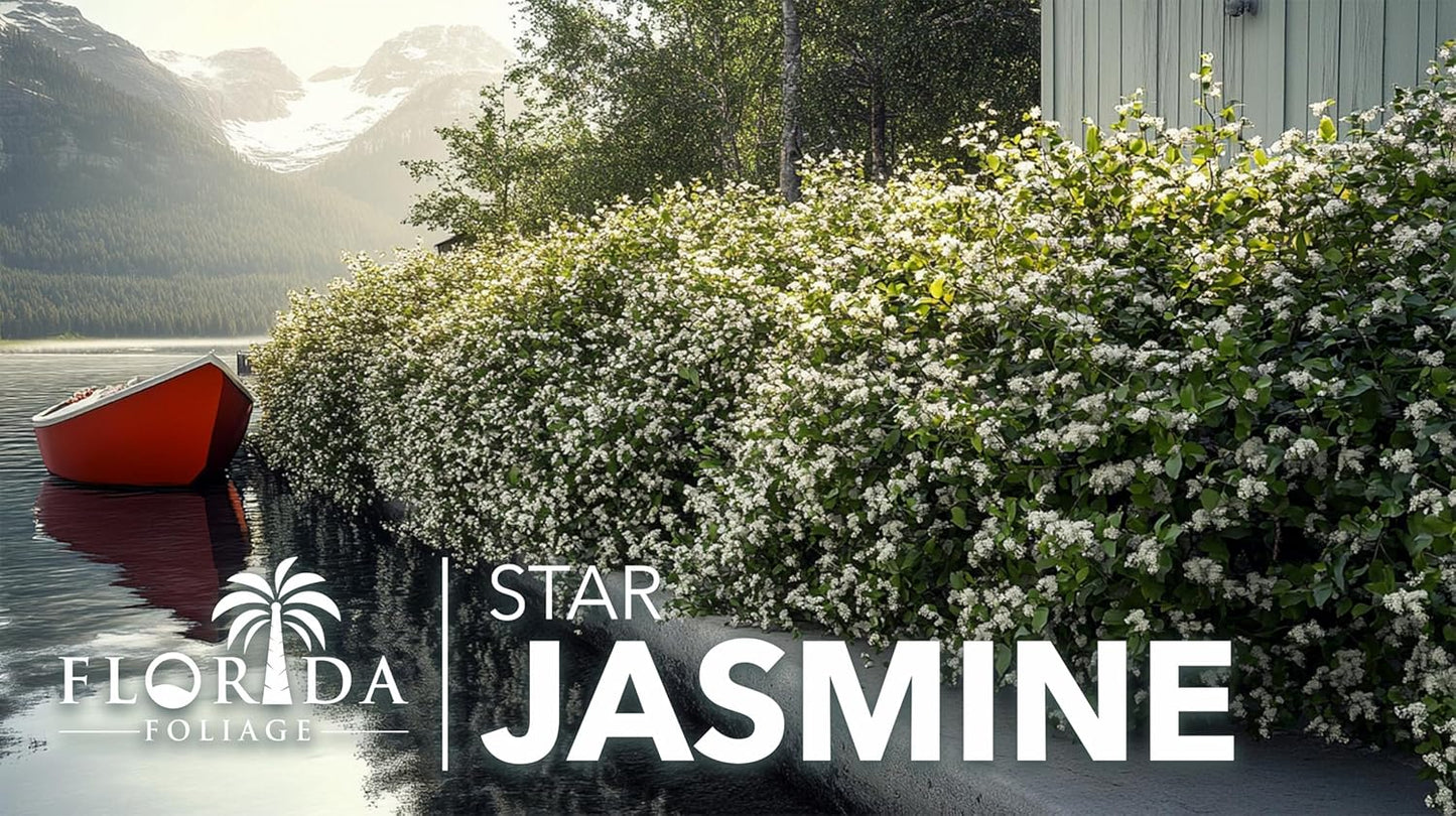 Star Jasmine | 3 Live Plants | Trachelospermum Jasminoides | Fragrant Blooming Evergreen Vine, Low Maintenance, Climbing, White Flowers, Attracts Pollinators, Drought Tolerant
