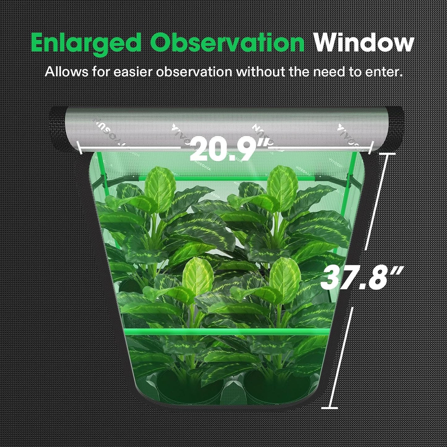 VIVOSUN P888 96"×96"×80" PRO Grow Tent, with Thick 1 inch Poles, Strengthened High Reflective Mylar Oxford Fabric, Extra Hanging Bars & High CFM Kit for Hydroponics Indoor Plant for VS4000×4