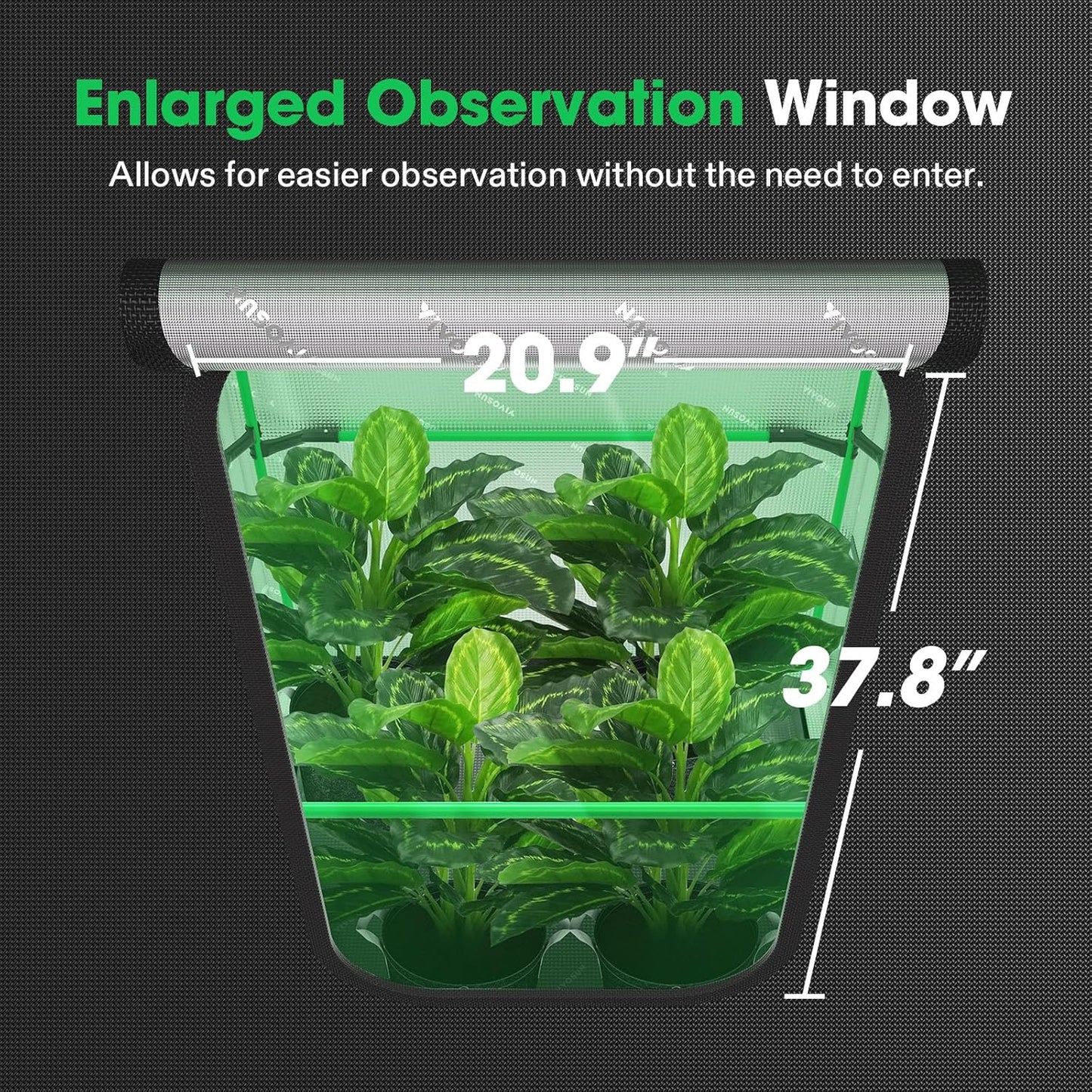 VIVOSUN P108 120"×120"×80" PRO Grow Tent, with Thick 1 inch Poles, Strengthened High Reflective Mylar Oxford Fabric, Extra Hanging Bars & High CFM Kit for Hydroponics Indoor Plant for VSFD6500×4