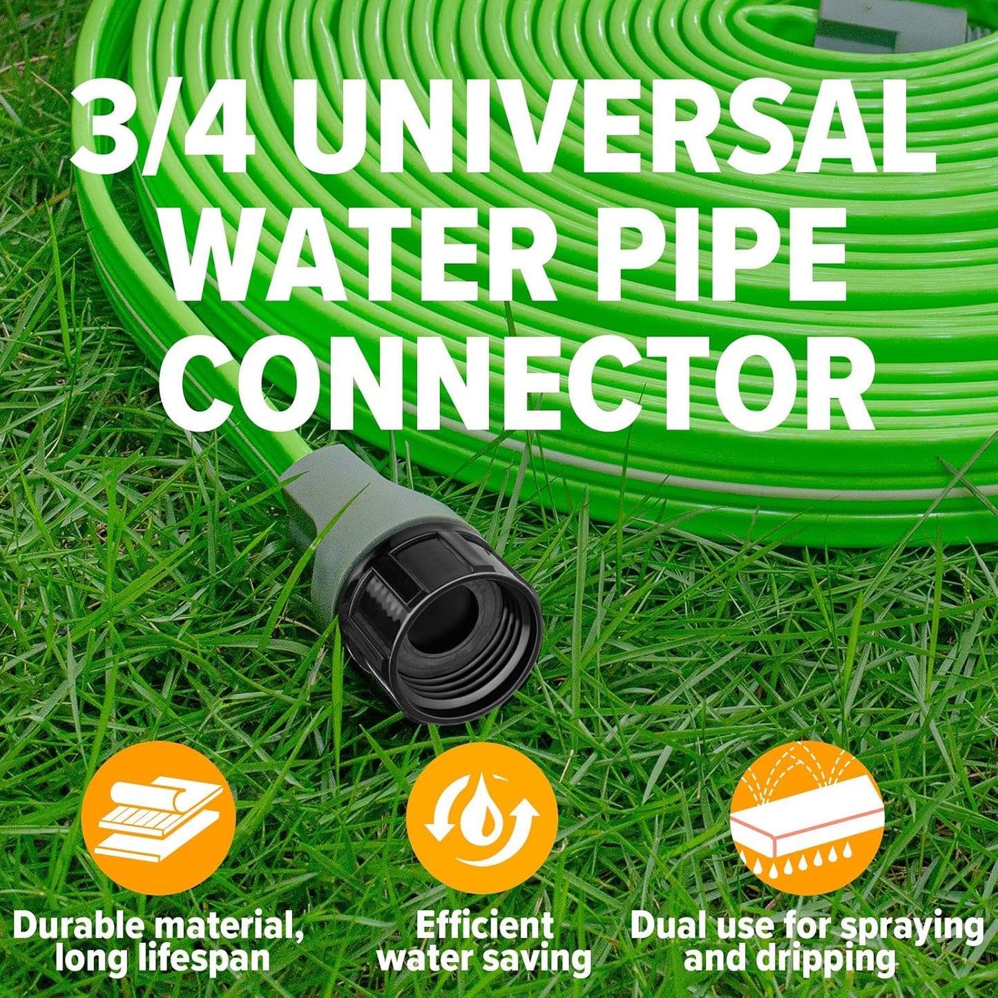 LAVEVE Sprinkler Soaker Hose for Yard 75 FT, Heavy Duty Garden Water Hoses with Stakes, Sprinklers System for Lawn, Flexible Drip Irrigation Tubing