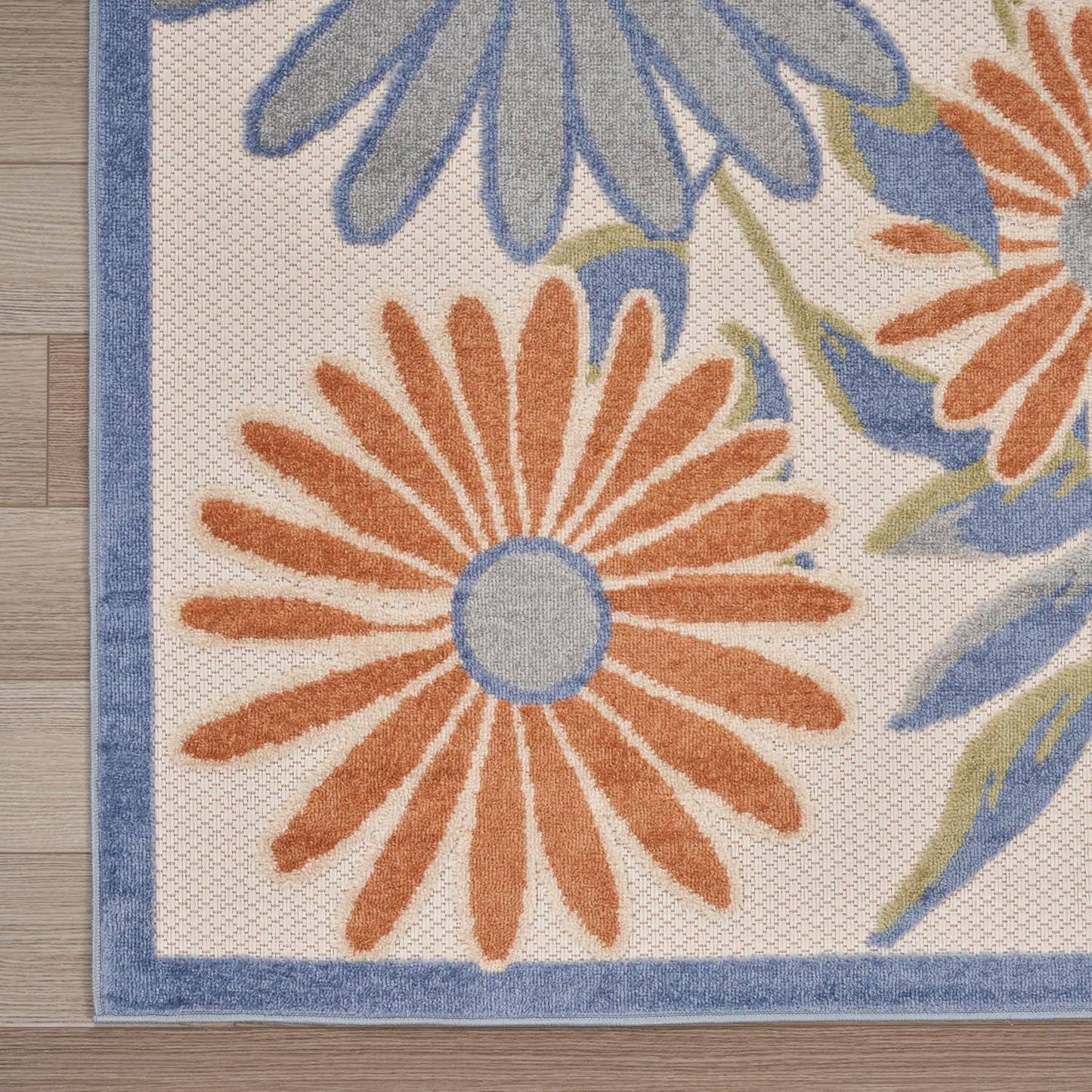 Nourison Home Aloha Beige Multicolor 6' x 9' Area Rug - Easy Cleaning, Non Shedding, Bed Room, Living Room, Dining Room, Kitchen (6' x 9')