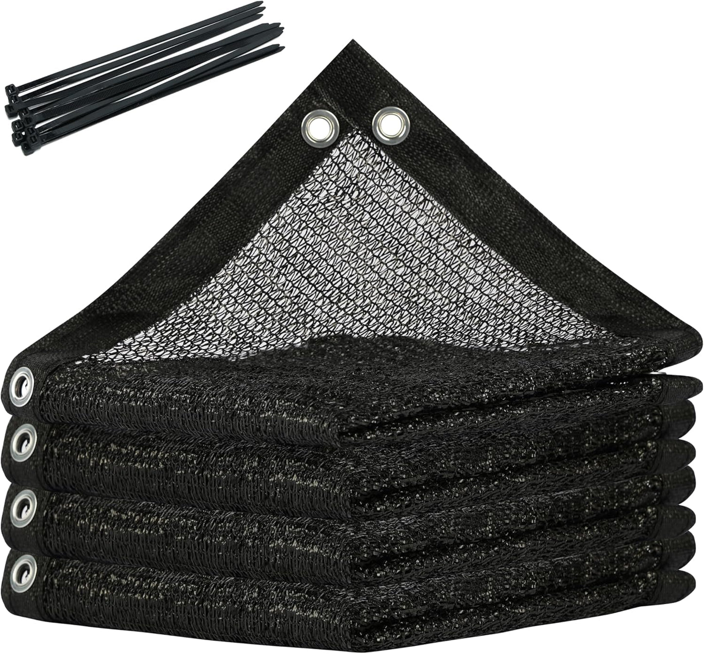 ShadeMart 50% Shade Cloth for Patio, Black 20FT x 30FT Shade Cover with Upgrade Grommets and Zip Ties, Mesh Sunblock for Plant, Vegetables, Chicken, Dog, Greenhouse, Pergola (We Make Custom Size)