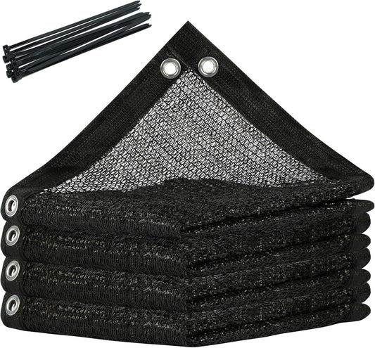 ShadeMart 50% Shade Cloth for Patio, Black 8FT x 16FT Shade Cover with Upgrade Grommets and Zip Ties, Mesh Sunblock for Plant, Vegetables, Chicken, Dog, Greenhouse, Pergola (We Make Custom Size)