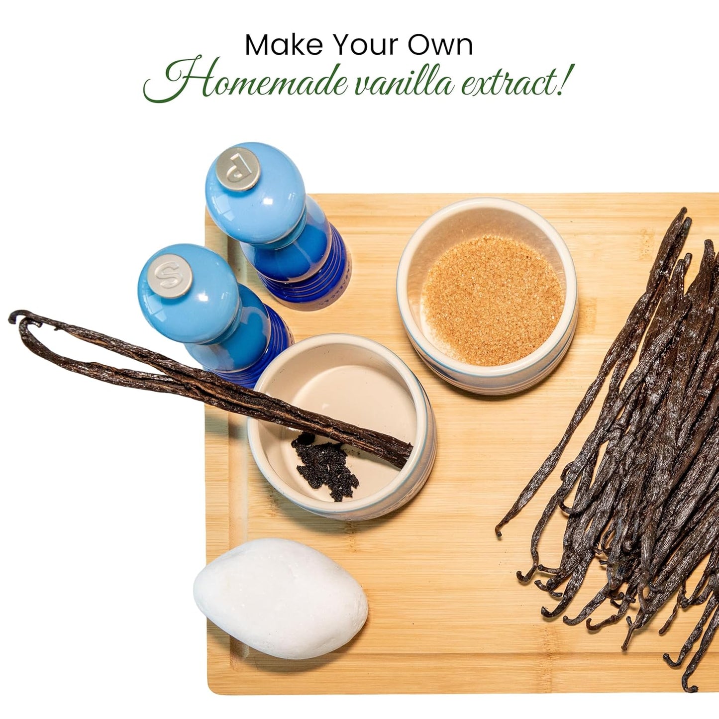 30 Count Organic Madagascar Vanilla Beans – Grade A Bourbon Pods | Gourmet Whole Vanilla Beans for Baking, Cooking, Extract Making | Rich Aroma, Premium Flavor, Non-GMO, Vegan