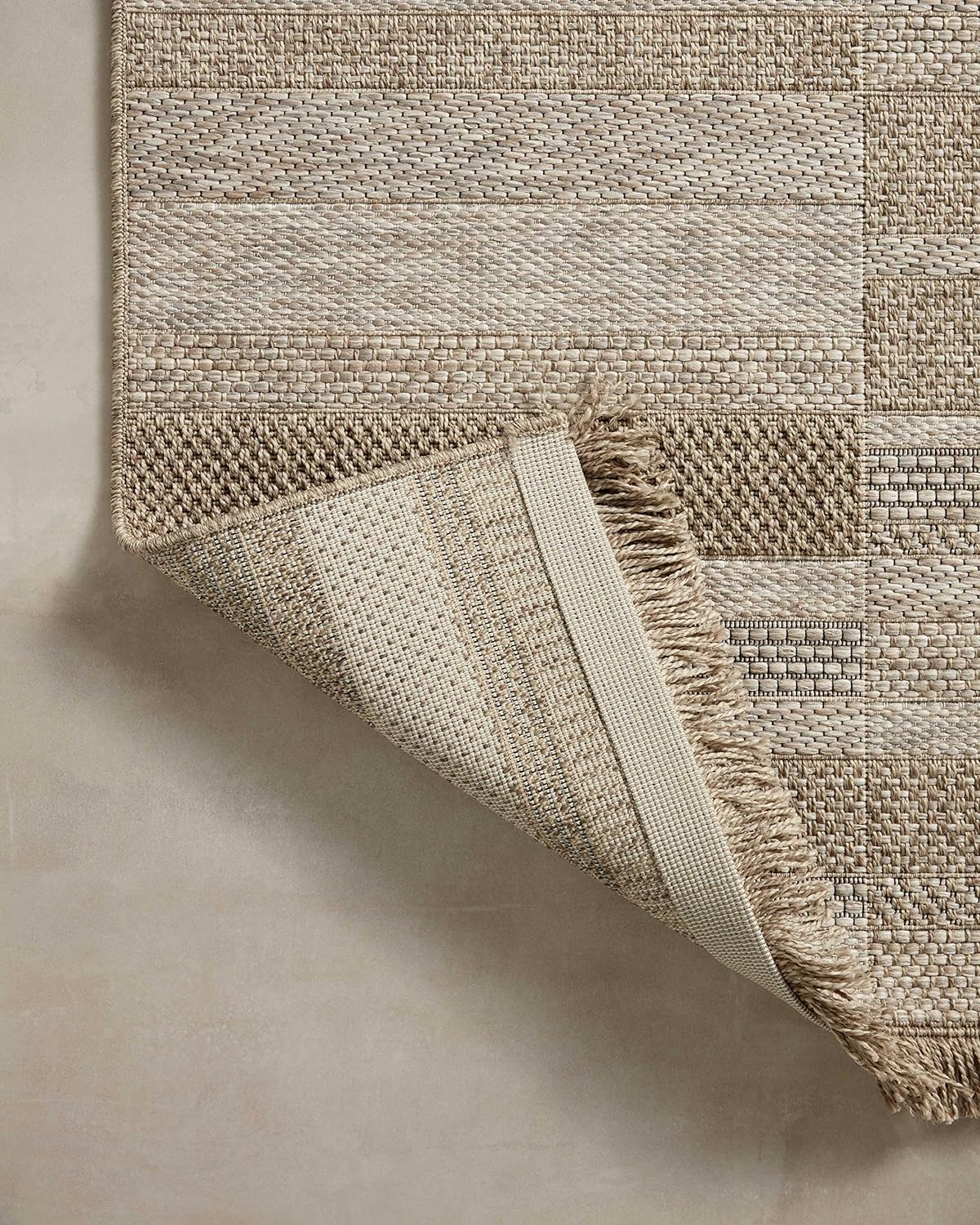 Loloi Dawn Collection Indoor/Outdoor DAW-03 Brown 6'-4" x 9'-2" Area Rug
