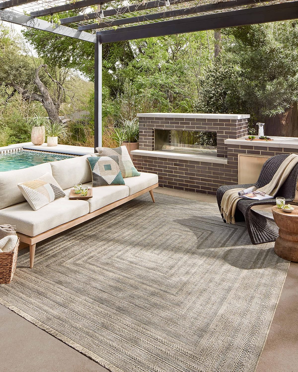 Loloi Dawn Collection Indoor/Outdoor DAW-01 Natural 11'-4" x 15' Area Rug