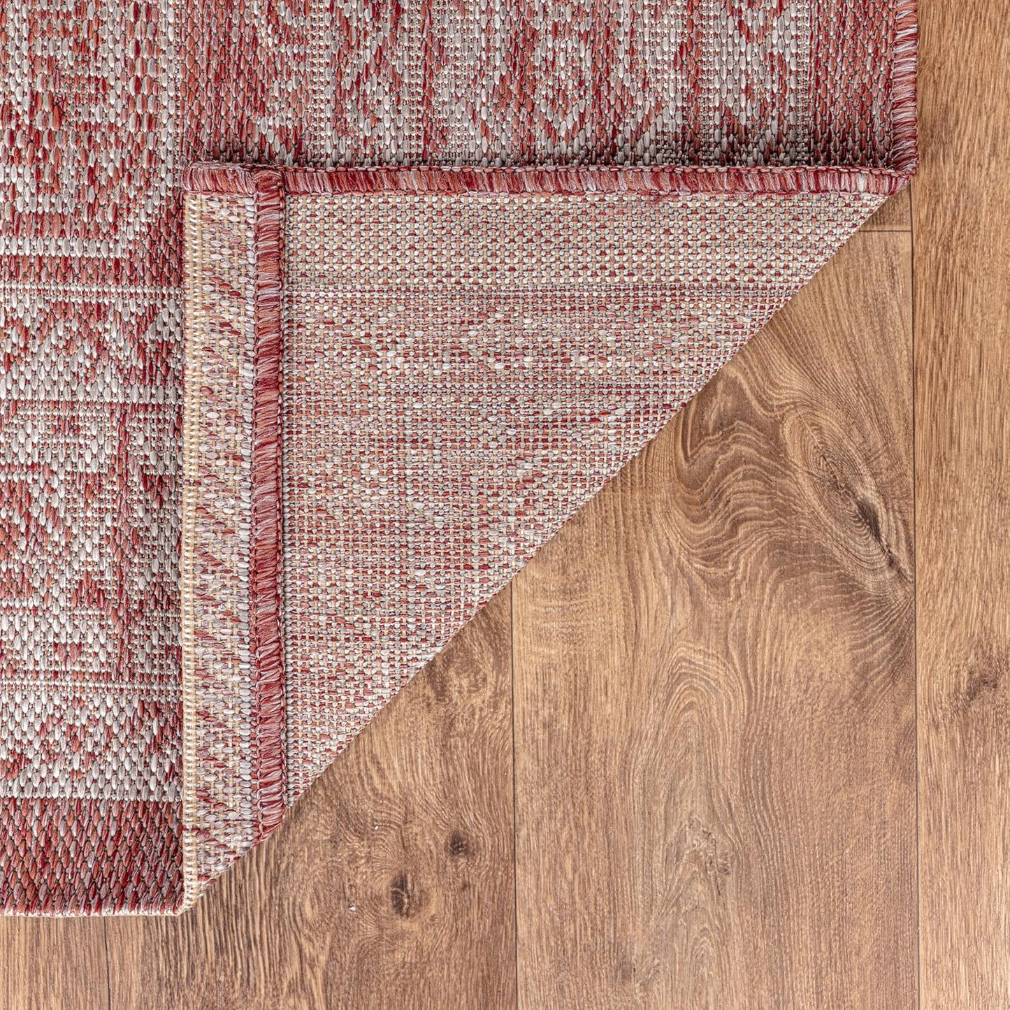 Keen Home Design Terrace Outdoor Round Rug - 5ft Round Washable Indoor/Outdoor Rug for Patio, Kitchen, Balcony, Beach, Garden, Deck and Porch, Size: 5'3" Round