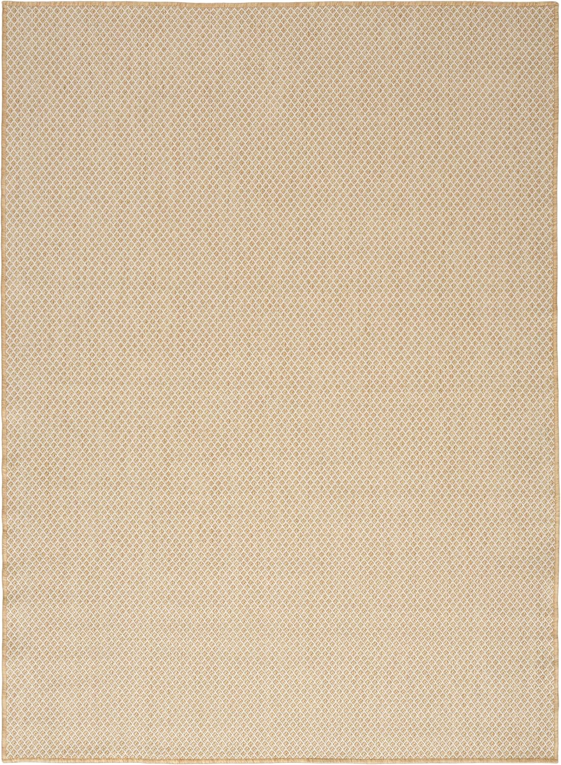 Nourison Home Courtyard Natural 5' x 7' Area Rug - Easy Clean, Non Shedding, Bed Room, Living Room, Dining Room, Kitchen (5' x 7')